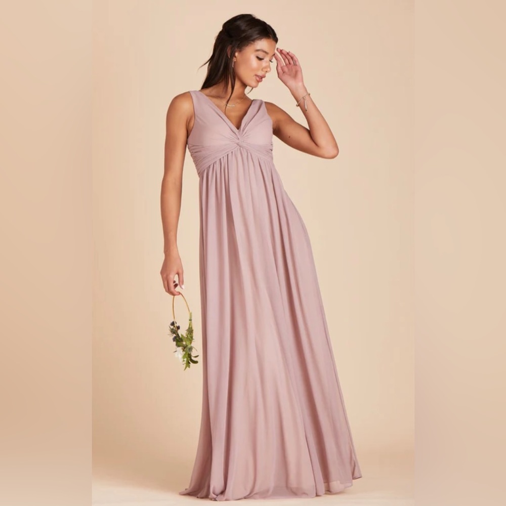 Birdy Grey Lianna Bridesmaid Dress Mesh Mauve Women's Size Small